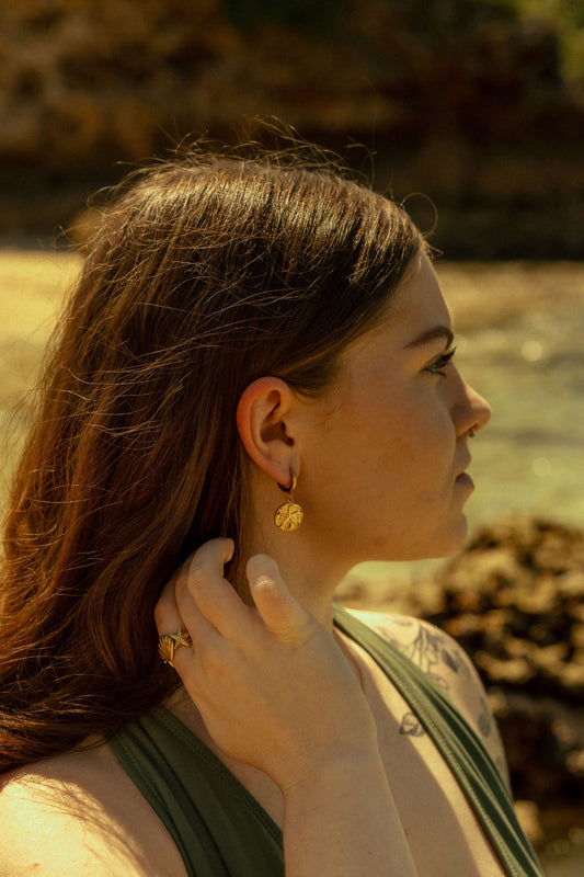 Hallie Sand Dollar Hoops