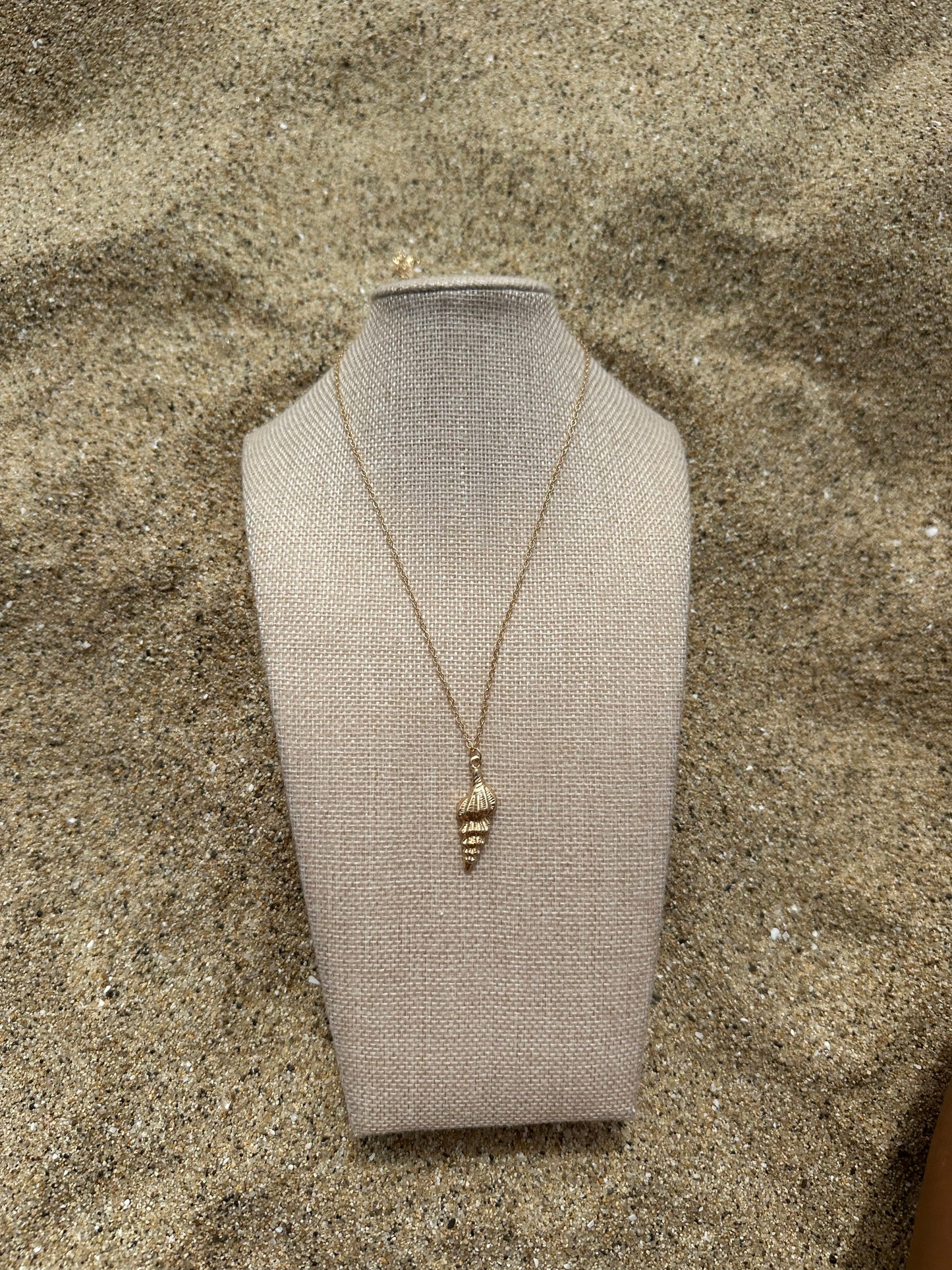 Golden Tide Tulip Shell Necklace