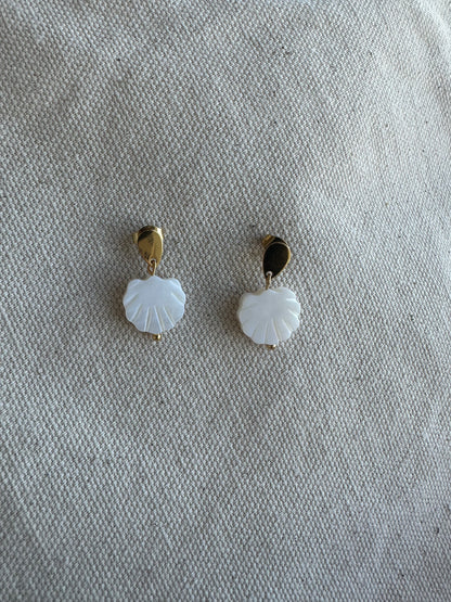 Kailani White Shell Earrings