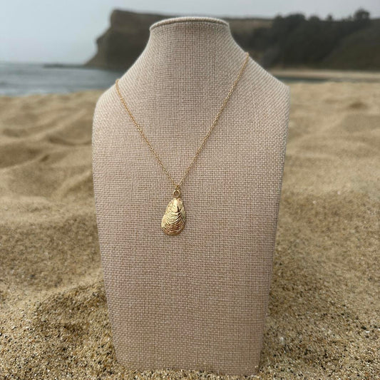 Golden Tide Oyster Necklace