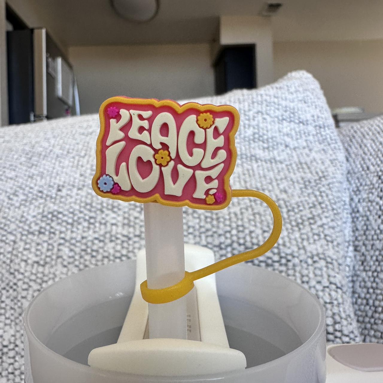 Peace + Love Straw Cover