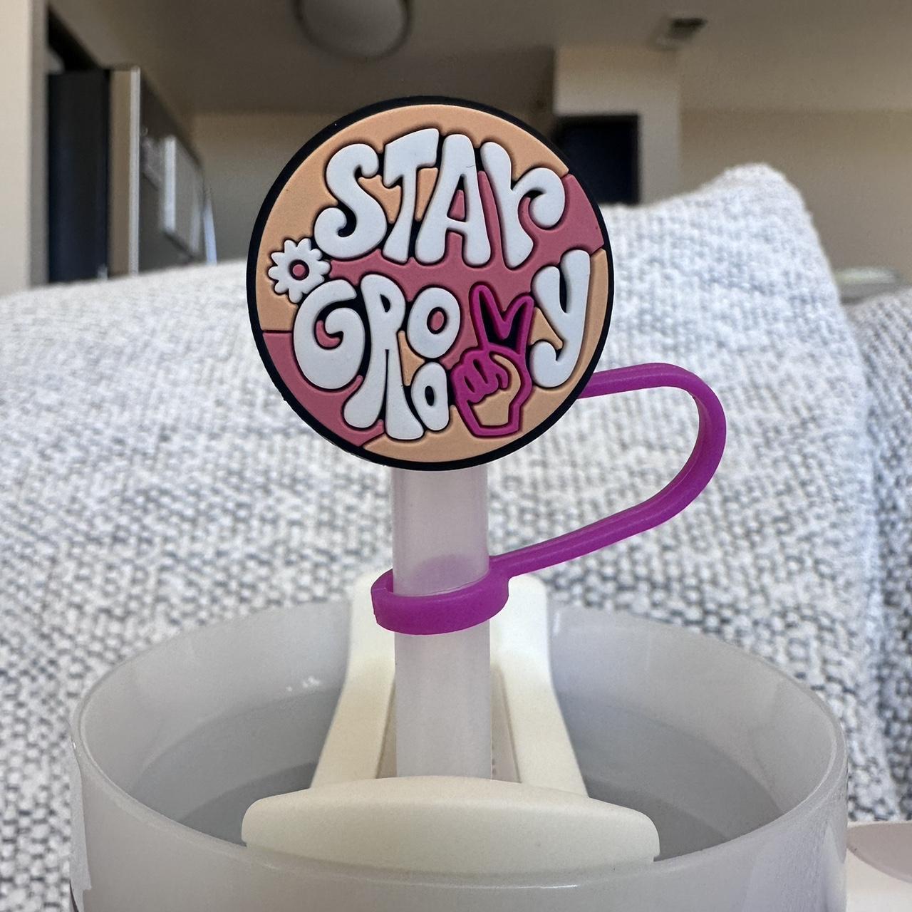 Stay Groovy Straw Cover