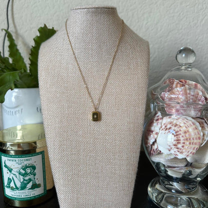 Gold Rectangle Necklace