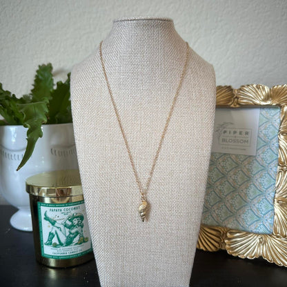 Golden Tide Small Tulip Shell Necklace