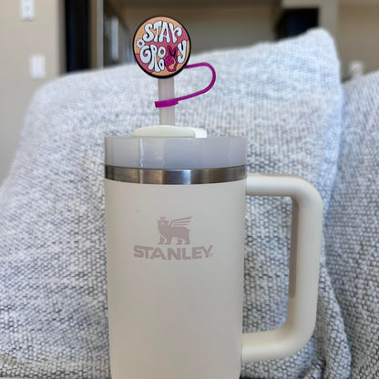 Stay Groovy Straw Cover