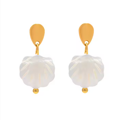 Kailani White Shell Earrings