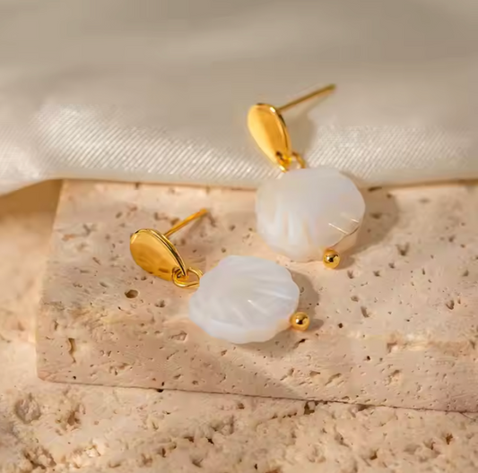 Kailani White Shell Earrings