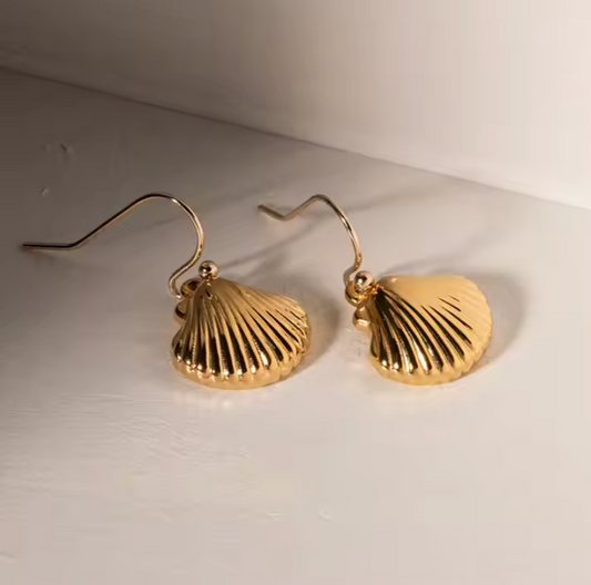 Calico Shell Drop Earrings